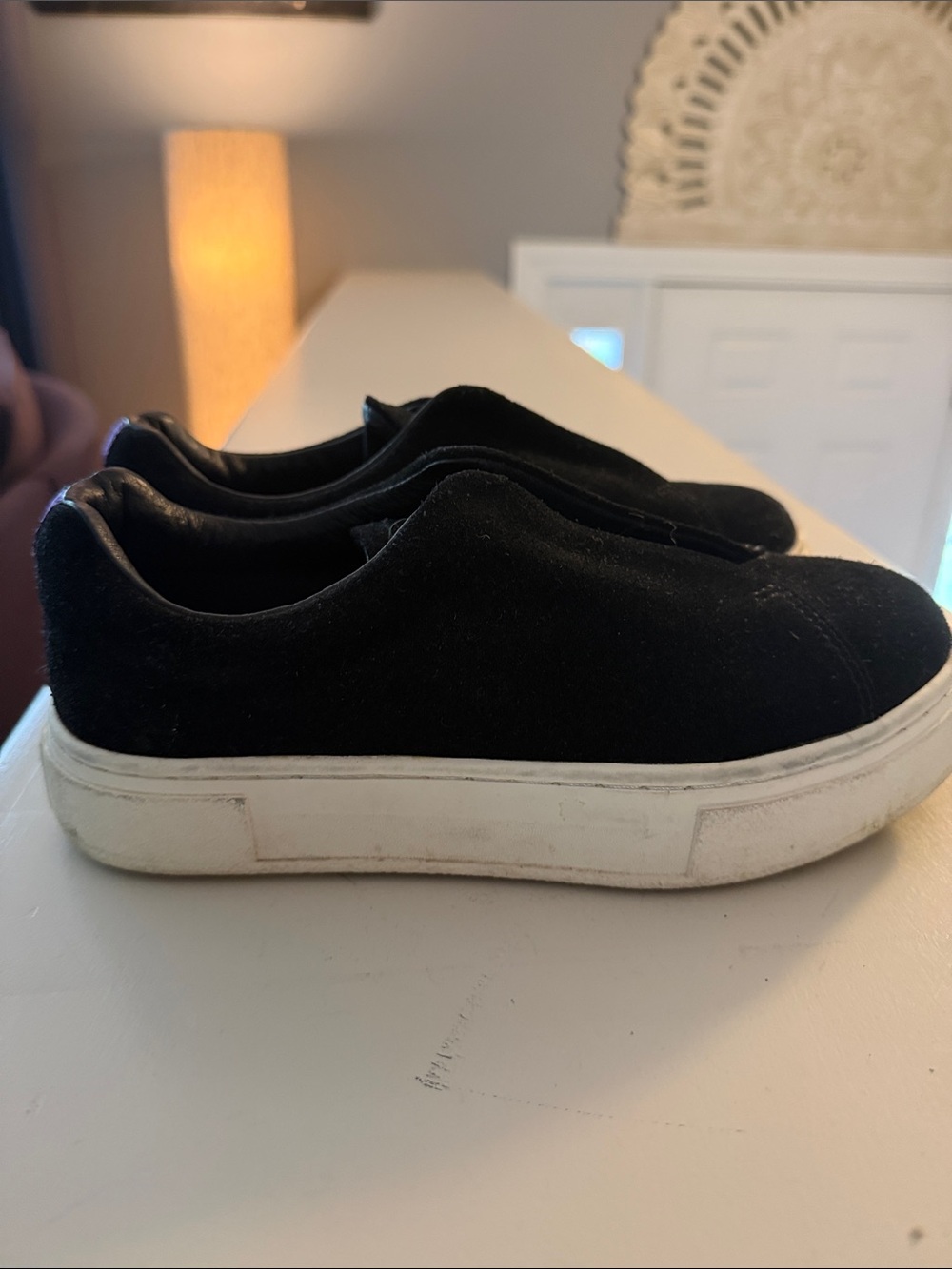 Eytys Black Suede Slip-On Sneakers